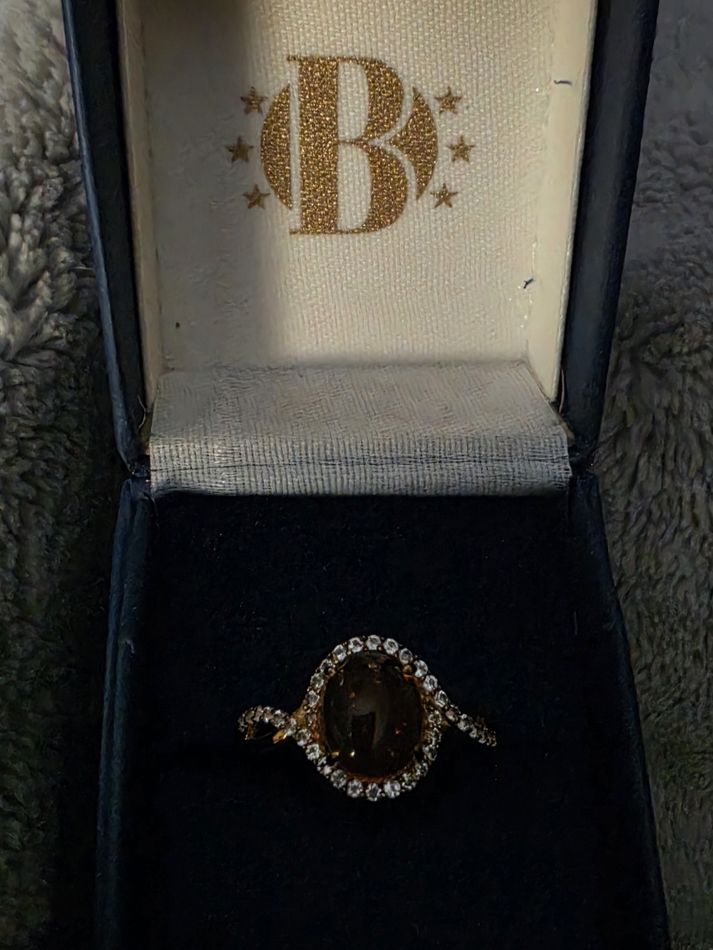 1-Carat Genuine Amber Beautiful Mystery Gemstone Ring